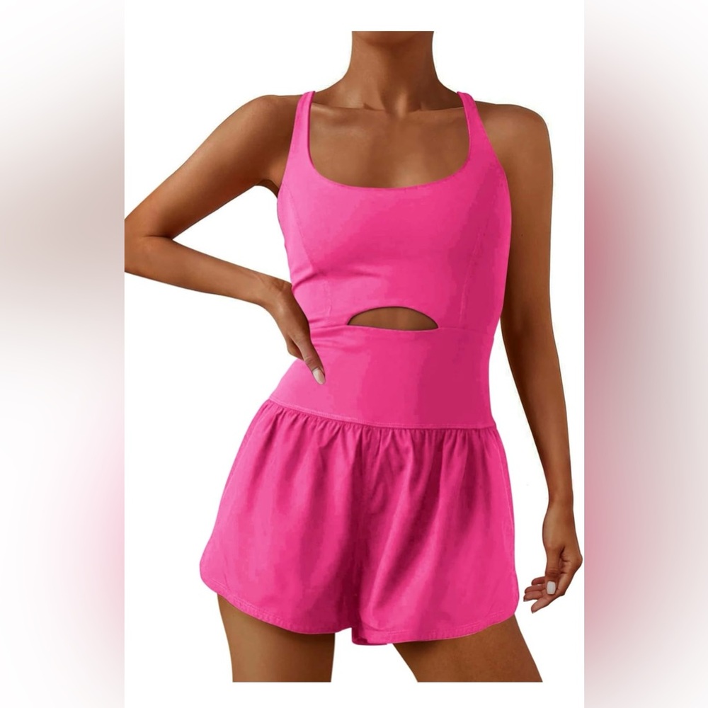 NWT ReachMe Womens Running Onesie Workout Rompers Athletic Romper